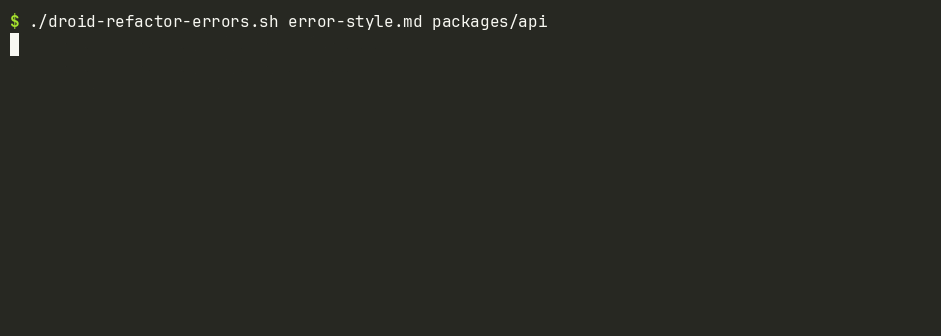 The error message script listing match counts for two files, then reporting both done (sped up)