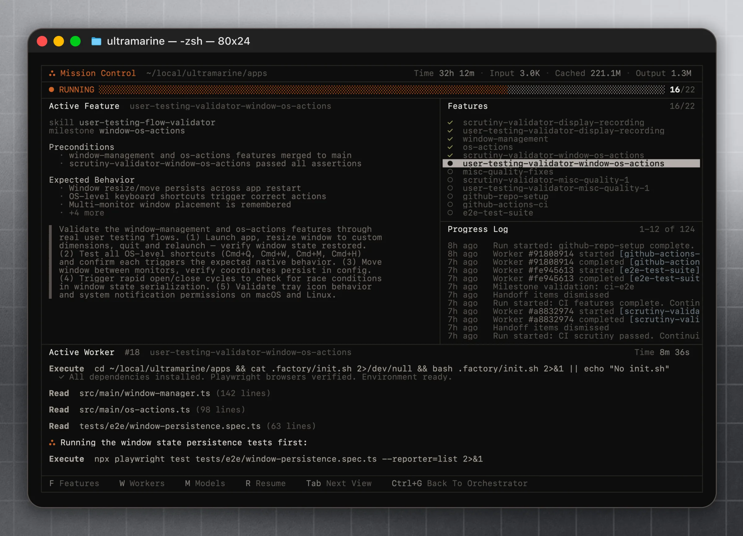 Mission Control orchestration view